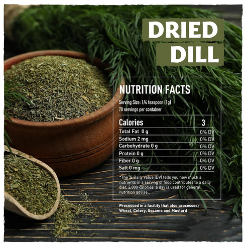 Eastanbul Dill Weed, 2.5oz Dried Dill Weed, Dry Dill Seasoning, Pure, Freshly Cut, Sifted & Dried Dil Weed, Mediterranean Dill Weed Seasoning, Top...